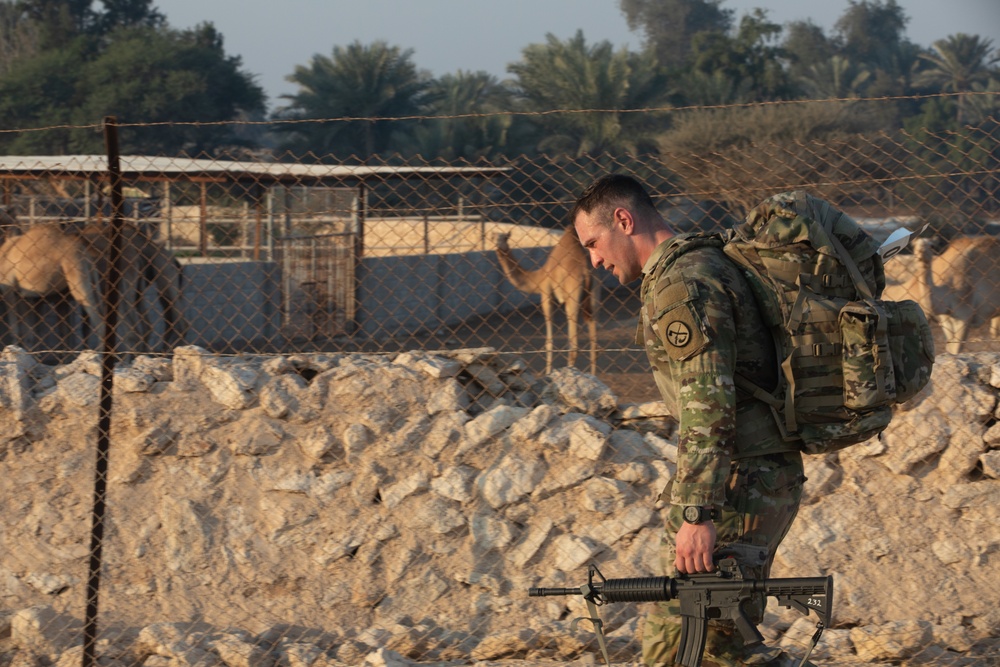 Best Warrior competitors complete a 15km ruck march