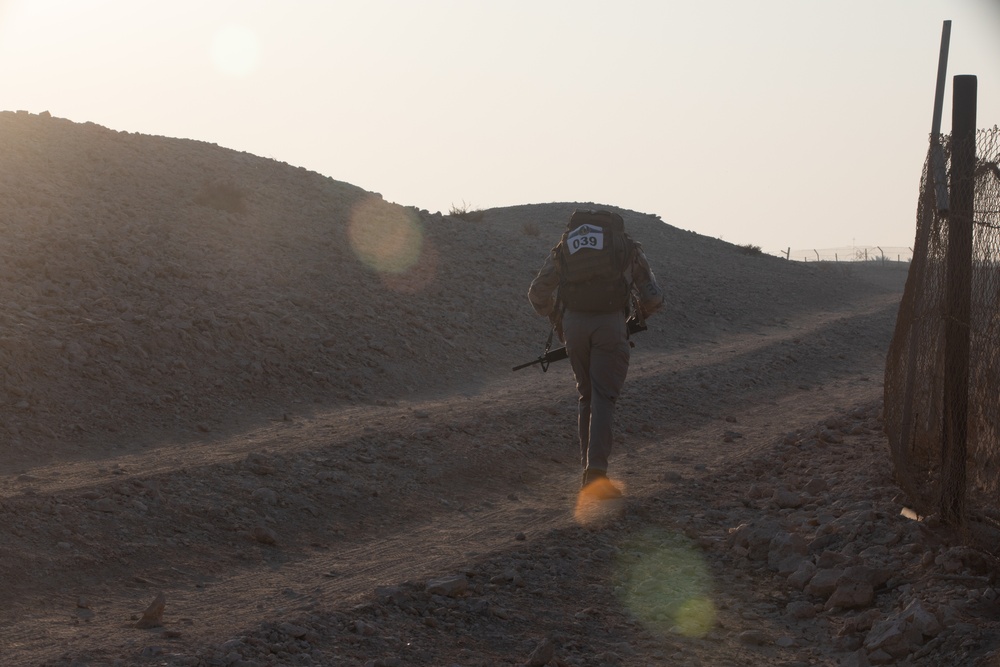 Best Warrior competitors complete a 15km ruck march