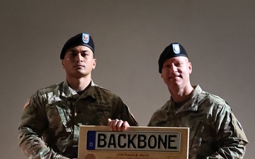 405th AFSB CSM meets with Basic Leader Course students, provides graduation remarks