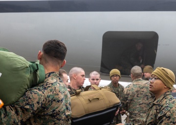 U.S. Marines with 2nd Marine Division depart for Naval Station Guantanamo Bay