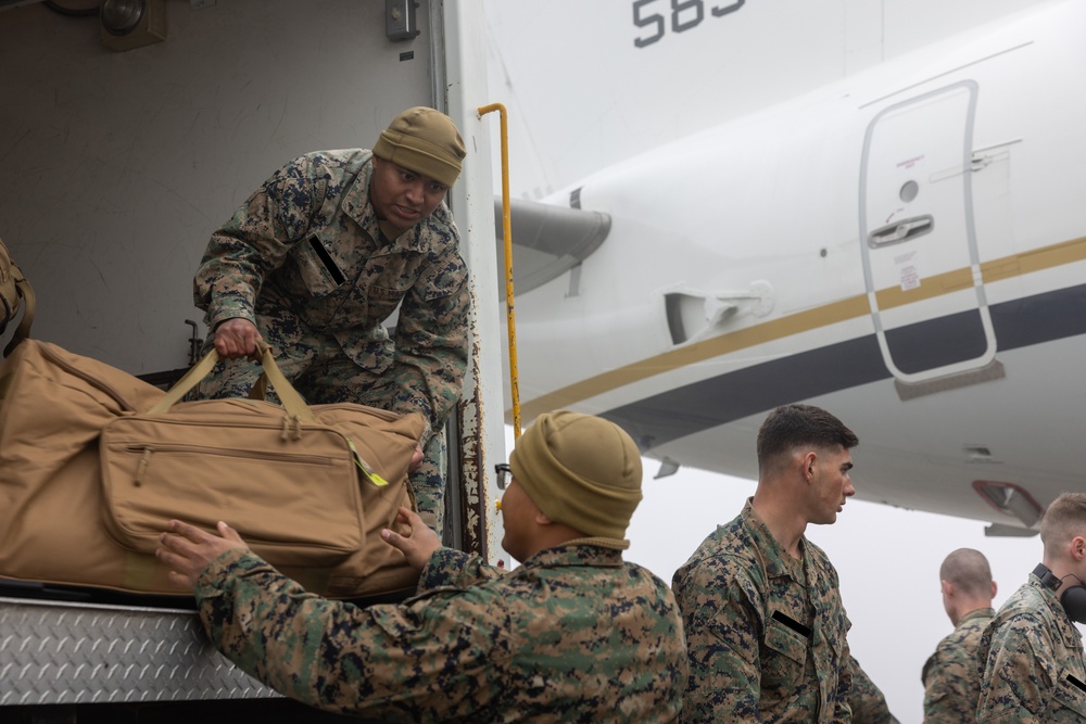 U.S. Marines with 2nd Marine Division depart for Naval Station Guantanamo Bay