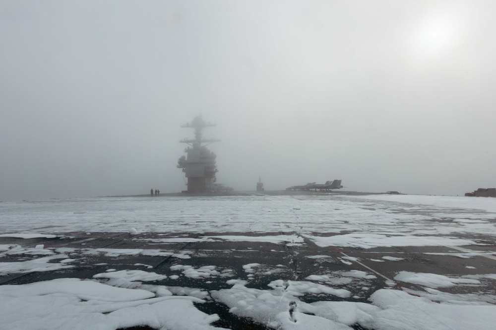 USS Gerald R. Ford (CVN 78) conducts AFFF test