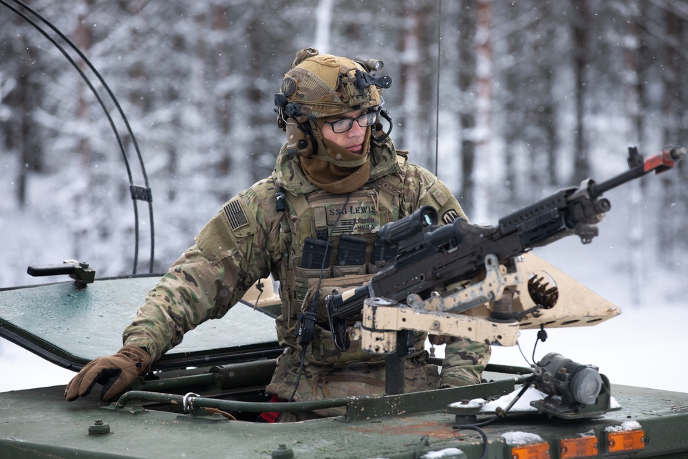 3-321st FAR and 5-7th CAV Participate in NATO’s Training Exercise ‘Winter Camp’ (DAY TWO)