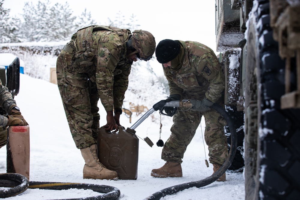 3-321st FAR and 5-7th CAV Participate in NATO’s Training Exercise ‘Winter Camp’ (DAY TWO)