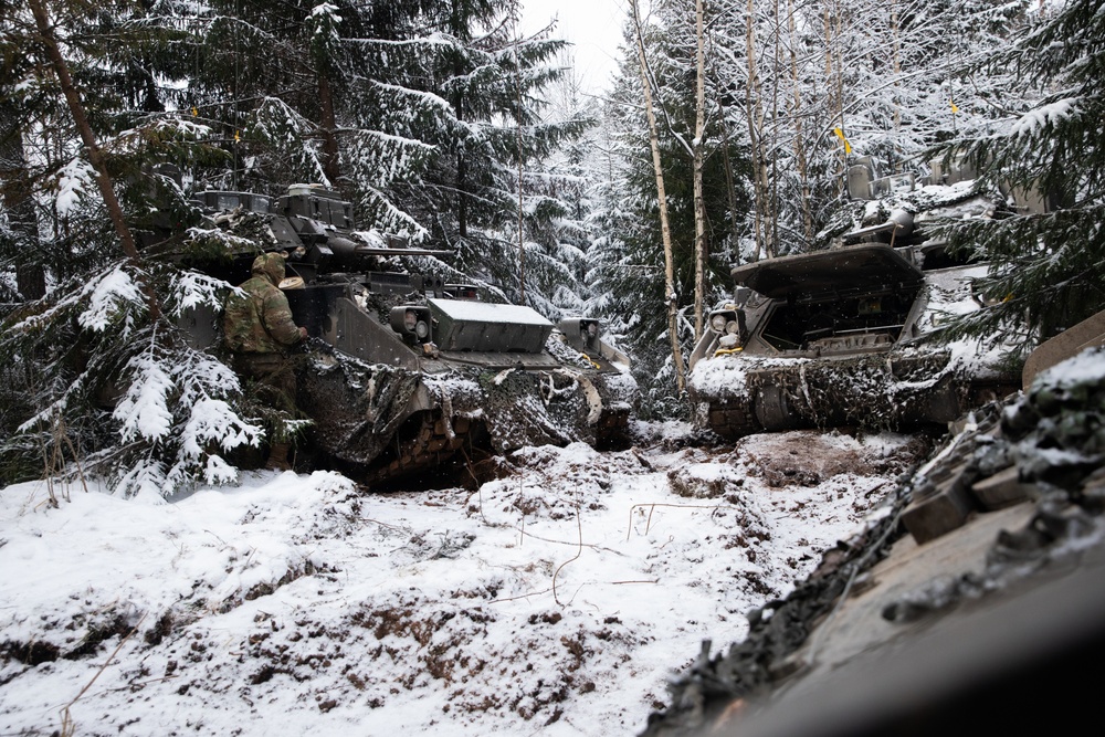 3-321st FAR and 5-7th CAV Participate in NATO’s Training Exercise ‘Winter Camp’ (DAY TWO)