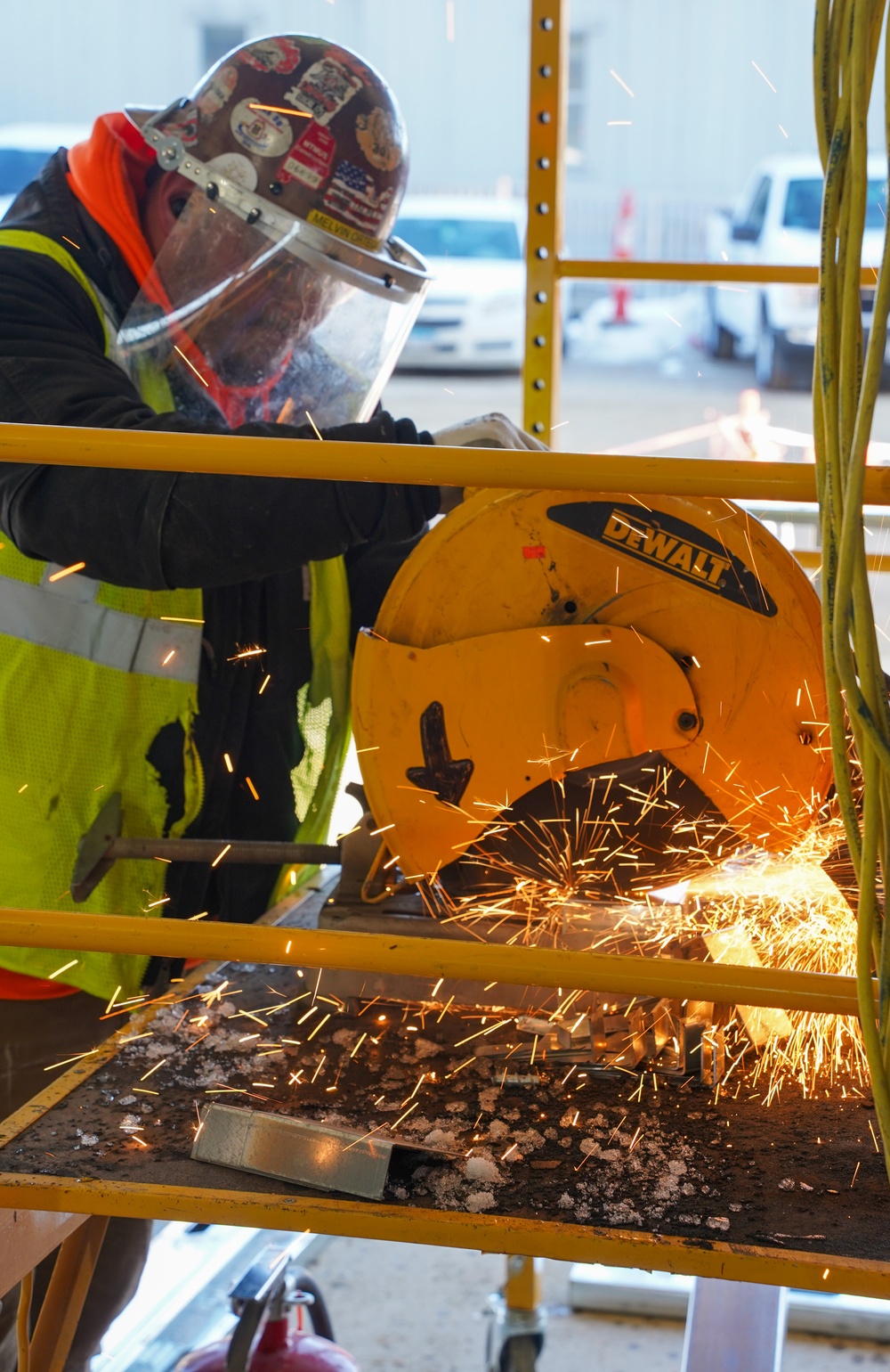 Construction work continues on the site of the Louisville VA Medical Center Jan. 29, 2025