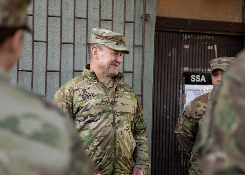 Sgt. Maj. of the Army Michael R. Weimer visits regionally aligned forces in Poland