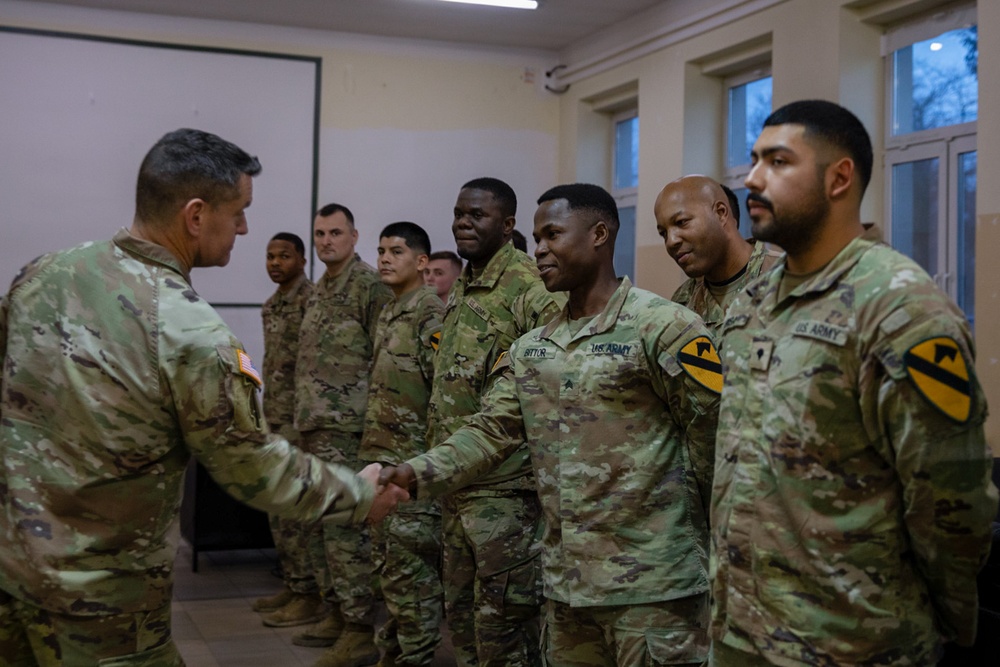 Sgt. Maj. of the Army Michael R. Weimer visits regionally aligned forces in Poland