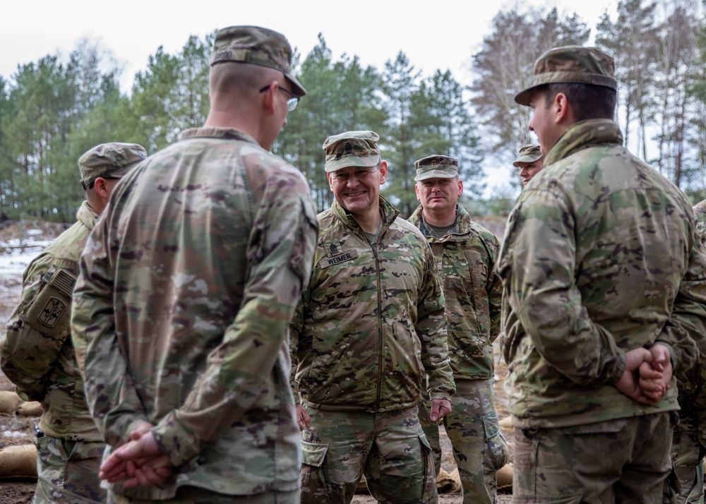 Sgt. Maj. of the Army Michael R. Weimer visits regionally aligned forces in Poland