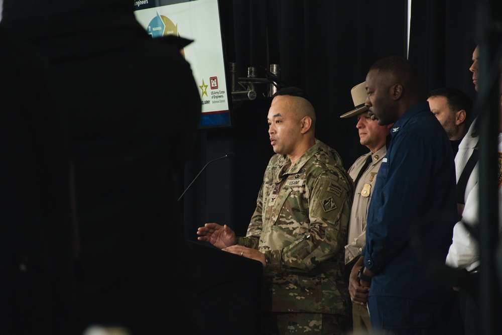 Unified Command hosts press conference ahead of wreckage removal operations at Potomac River Aviation Incident