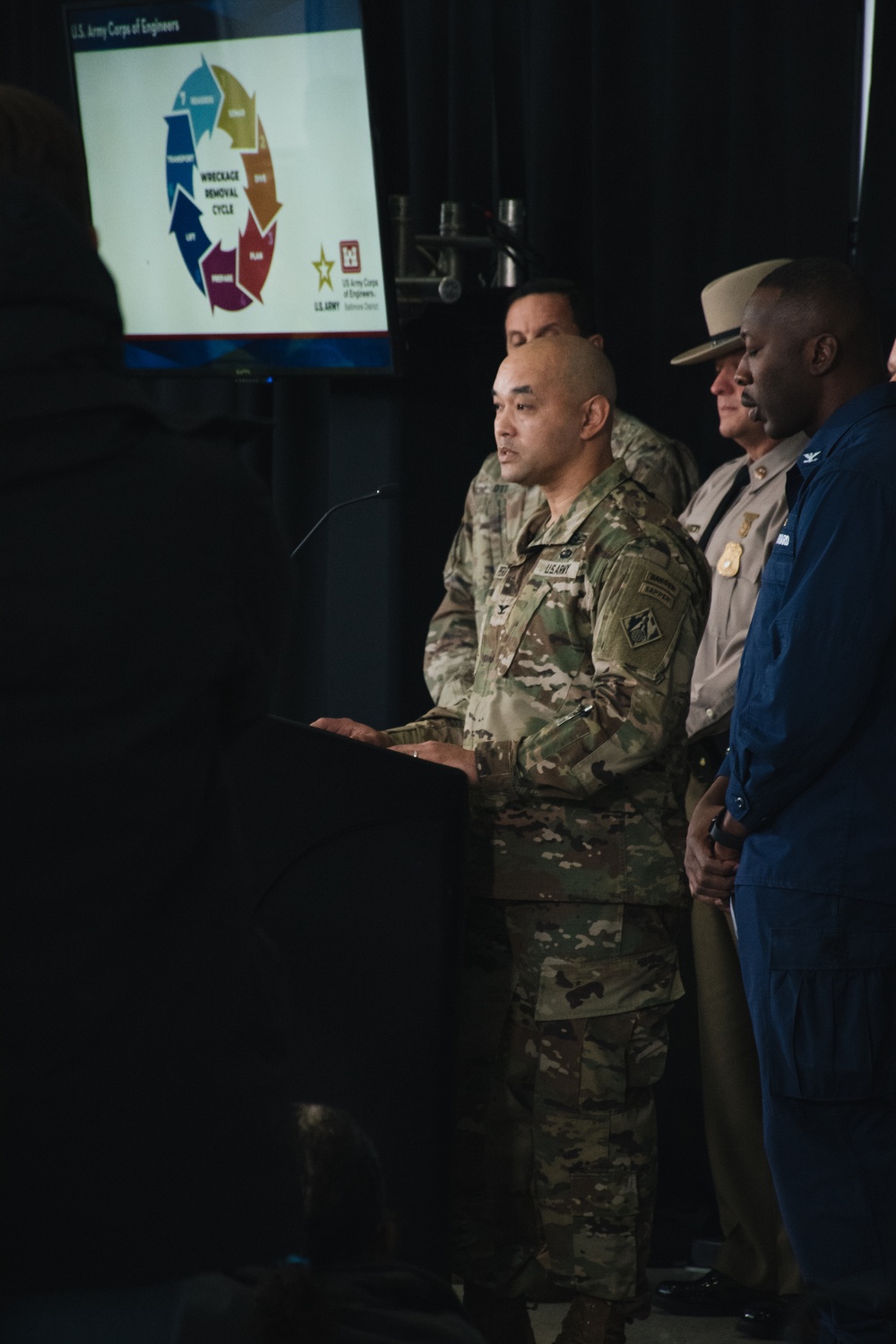 Unified Command hosts press conference ahead of wreckage removal operations at Potomac River Aviation Incident