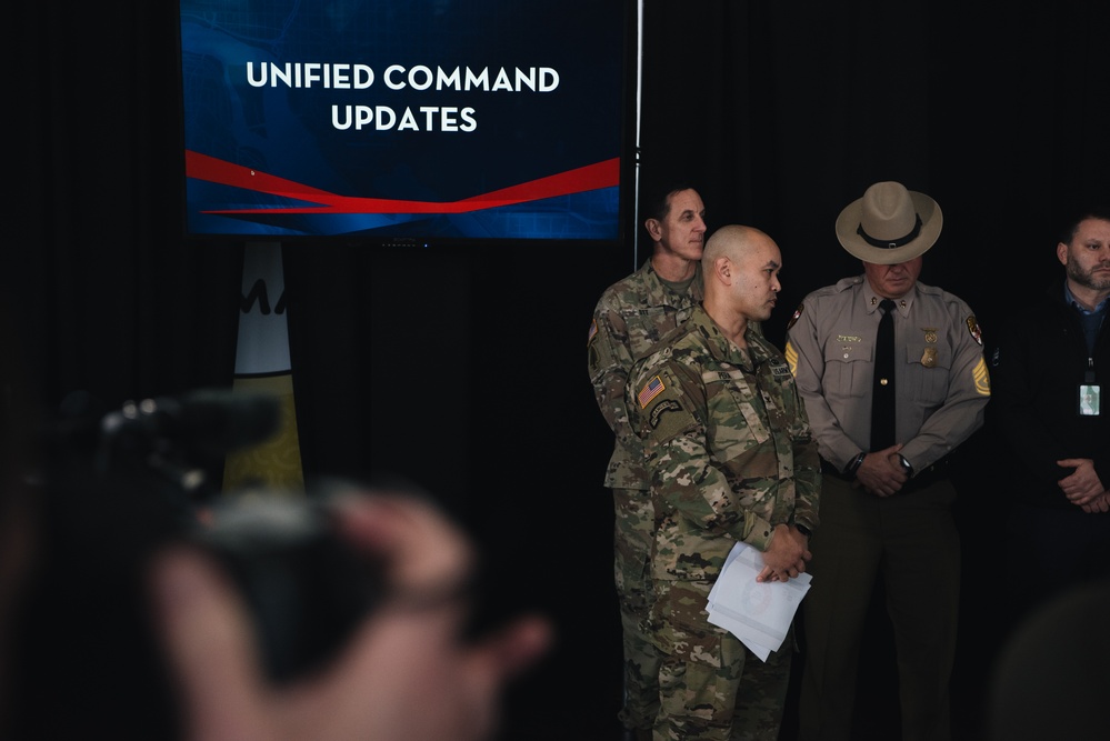 Unified Command hosts press conference ahead of wreckage removal operations at Potomac River Aviation Incident