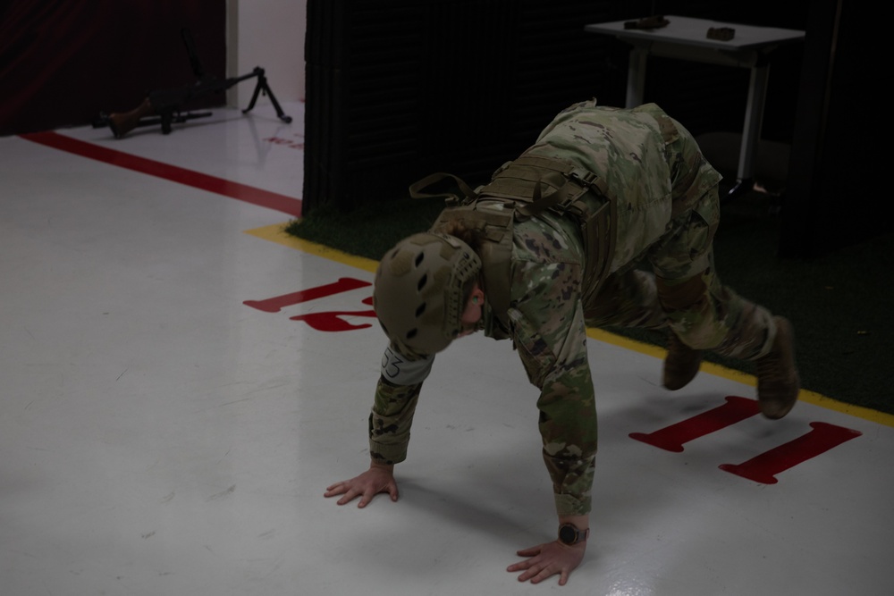 Best Warrior competitors are tested during the stress shoot and weapons assembly and disassembly event