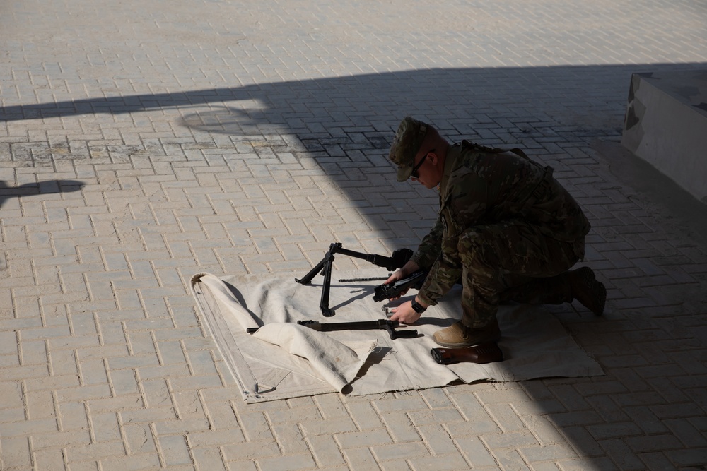 Best Warrior competitors are tested during the stress shoot and weapons assembly and disassembly event