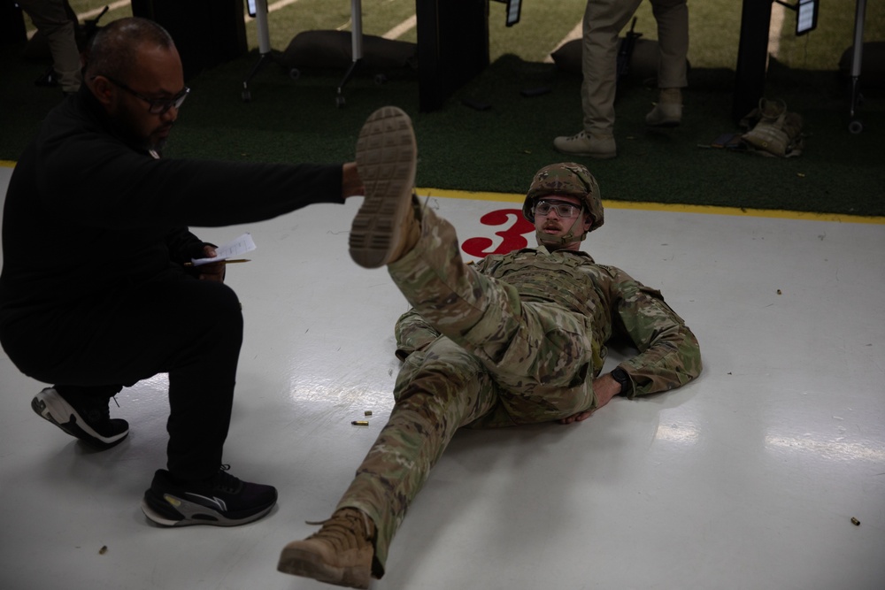 Best Warrior competitors are tested during the stress shoot and weapons assembly and disassembly event