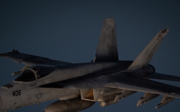 U.S. Navy F/A-18 Super Hornets conduct operations in the CENTCOM AOR