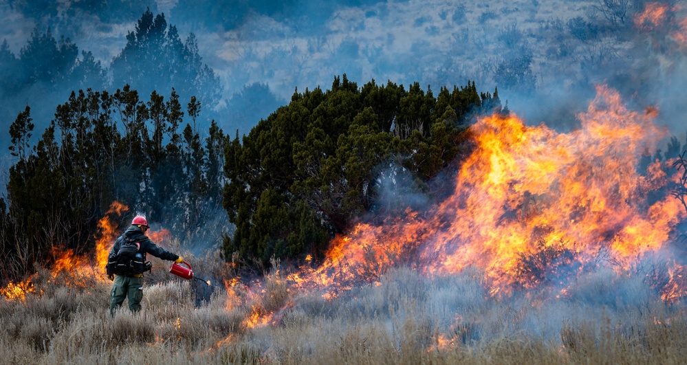 Kirtland Air Force Base Holds Prescribed Burns