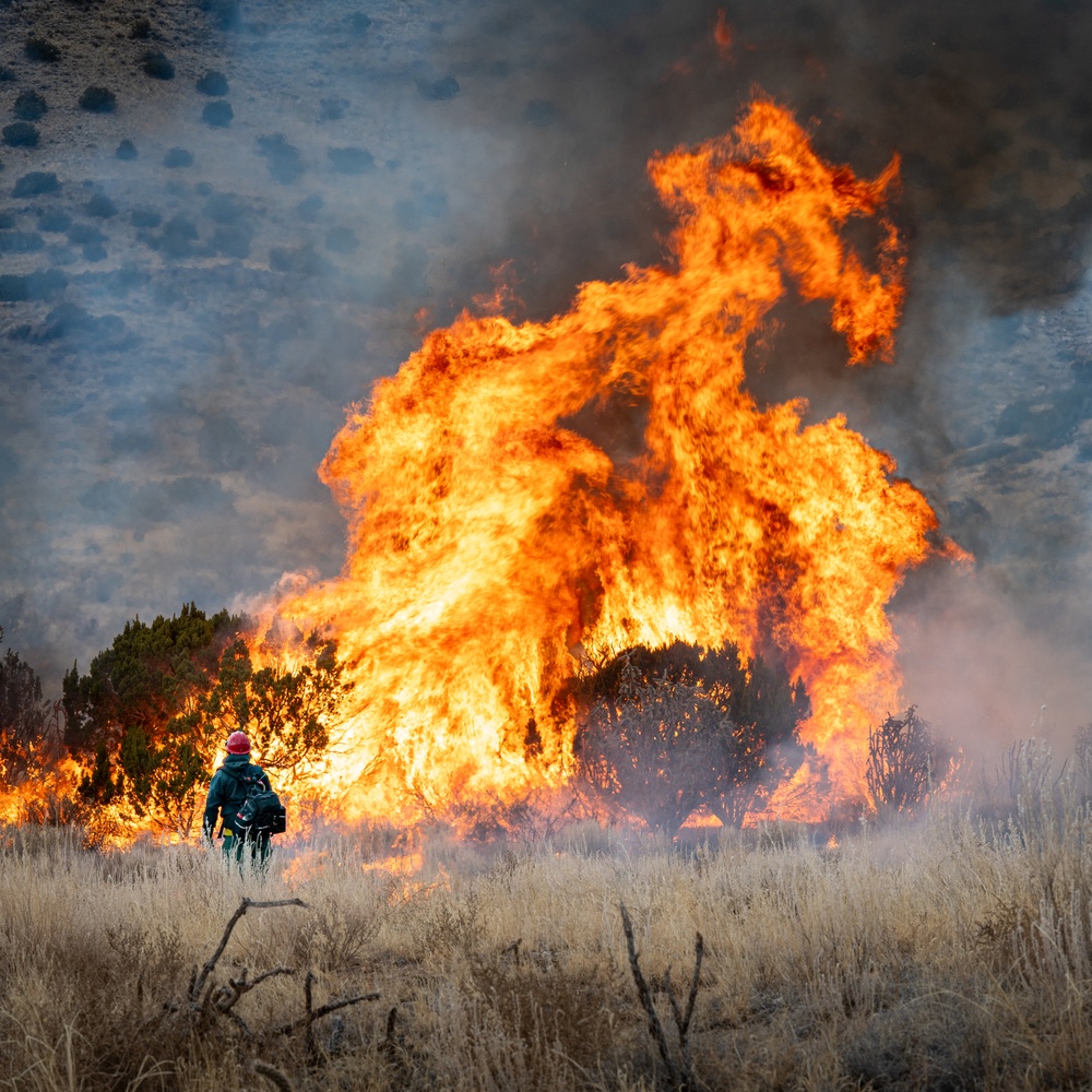 Kirtland Air Force Base Hold Prescribed Burns