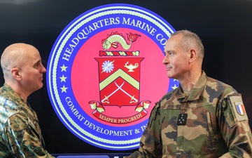 French Gen. Pierre Schill Visits Marine Corps Col. Andrew T. Paynter