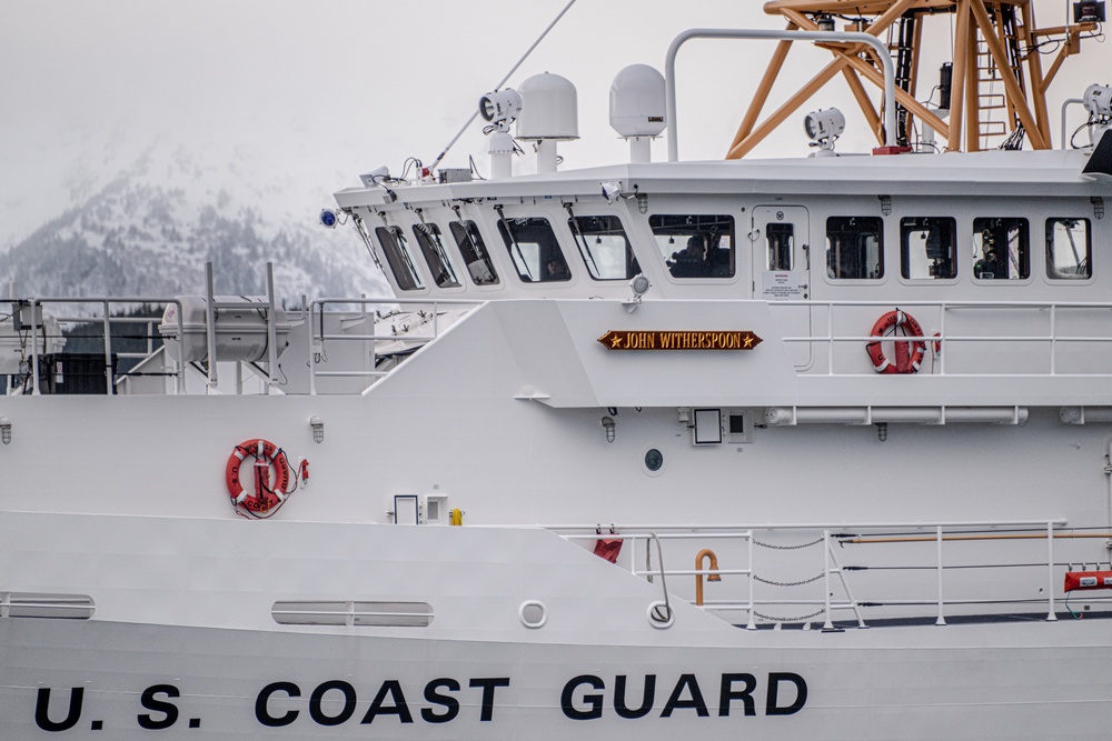 Coast Guard Cutter John Witherspoon crew transits to Juneau, Alaska