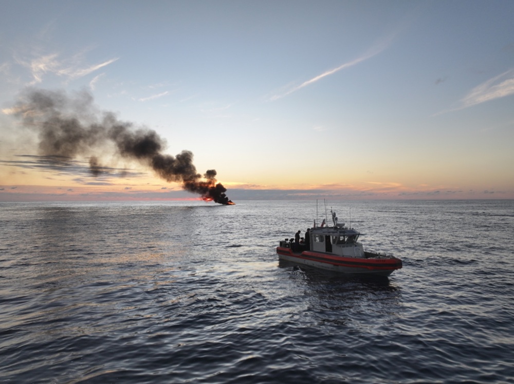 Coast Guard Cutter Stone intercepts a drug trafficking vessel in the Eastern Pacific Ocean