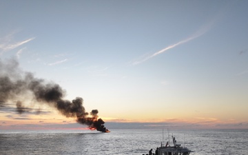 Coast Guard Cutter Stone intercepts a drug trafficking vessel in the Eastern Pacific Ocean