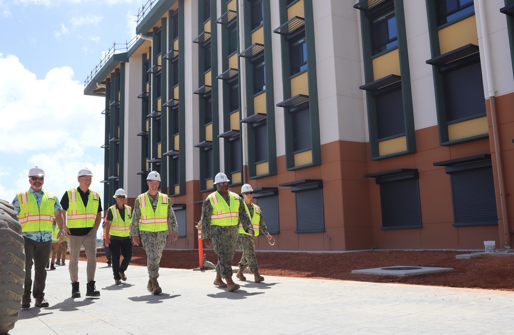 OICC Staff Arrive on Site of Bachelor Officer's Quarters to Conduct a Red Zone Walk-Through