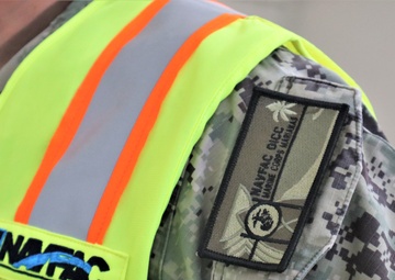 A Unit Designator Patch Can be Seen on an Officer with the Office in Charge of Construction Marine Corps Marianas