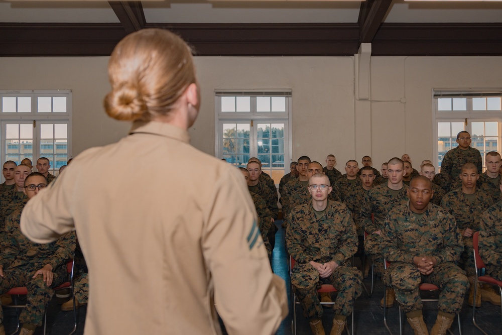 Hotel Company Recruits meet LCpl Bruno