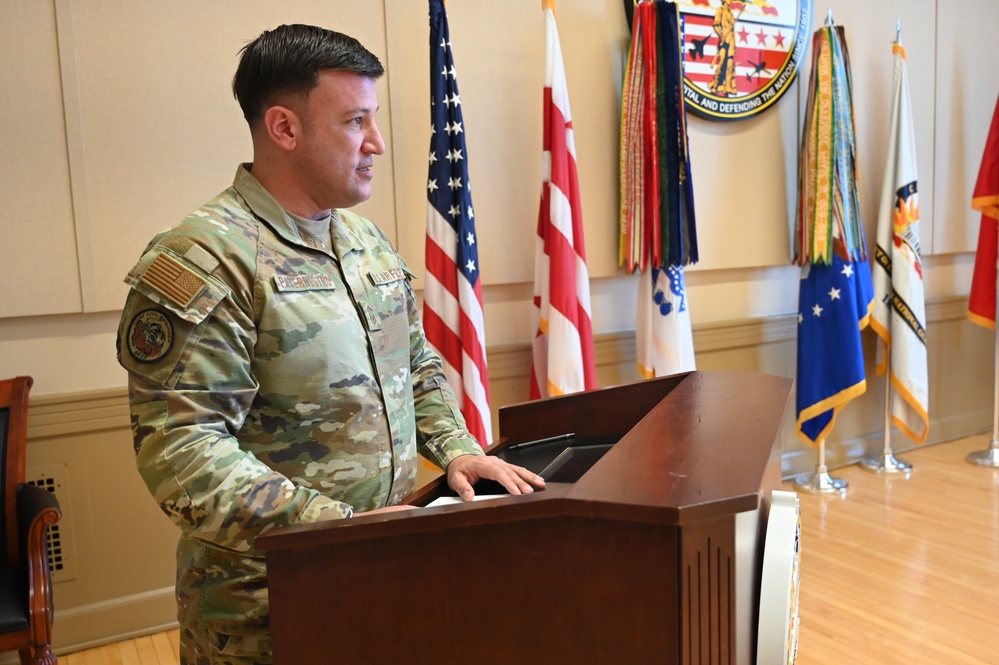 D.C. National Guard Counterdrug Program Soldiers and Airmen Coined by Commanding General