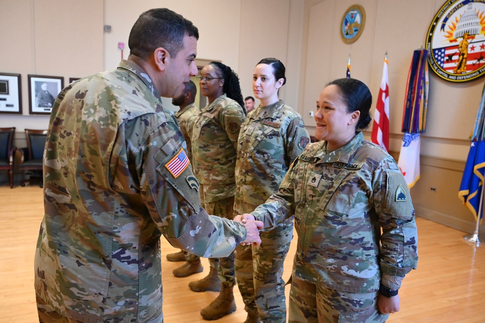 D.C. National Guard Counterdrug Program Soldiers and Airmen Coined by Commanding General