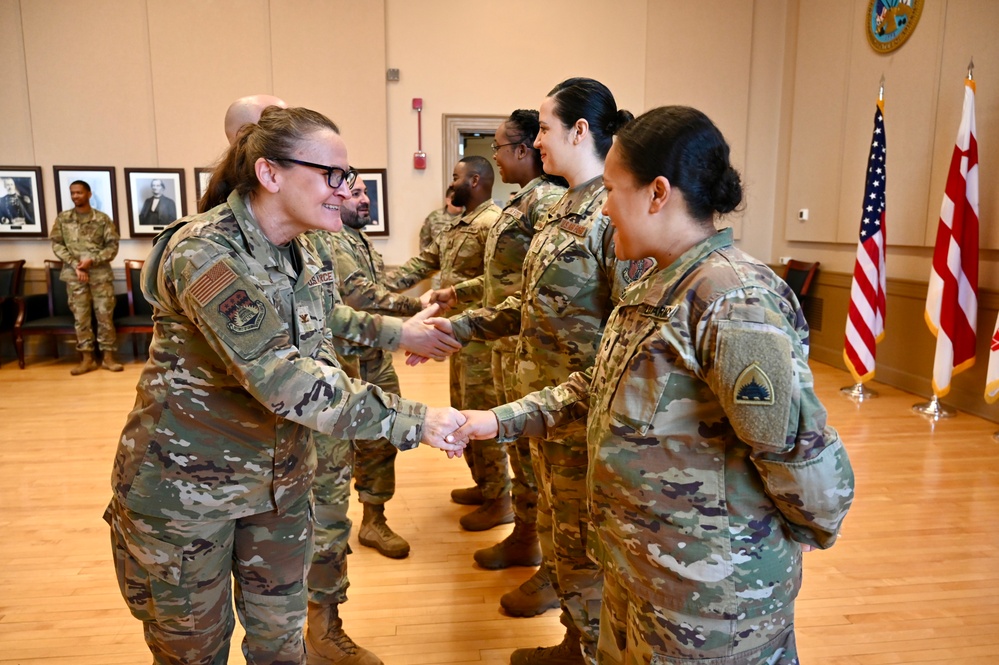 D.C. National Guard Counterdrug Program Soldiers and Airmen Coined by Commanding General