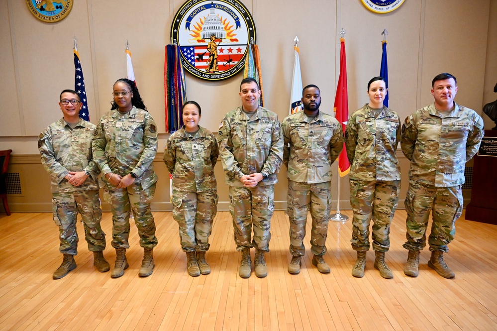 D.C. National Guard Counterdrug Program Soldiers and Airmen Coined by Commanding General