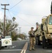 Cal Guard Soldiers manage traffic control points for LA County Wildfires in Altadena