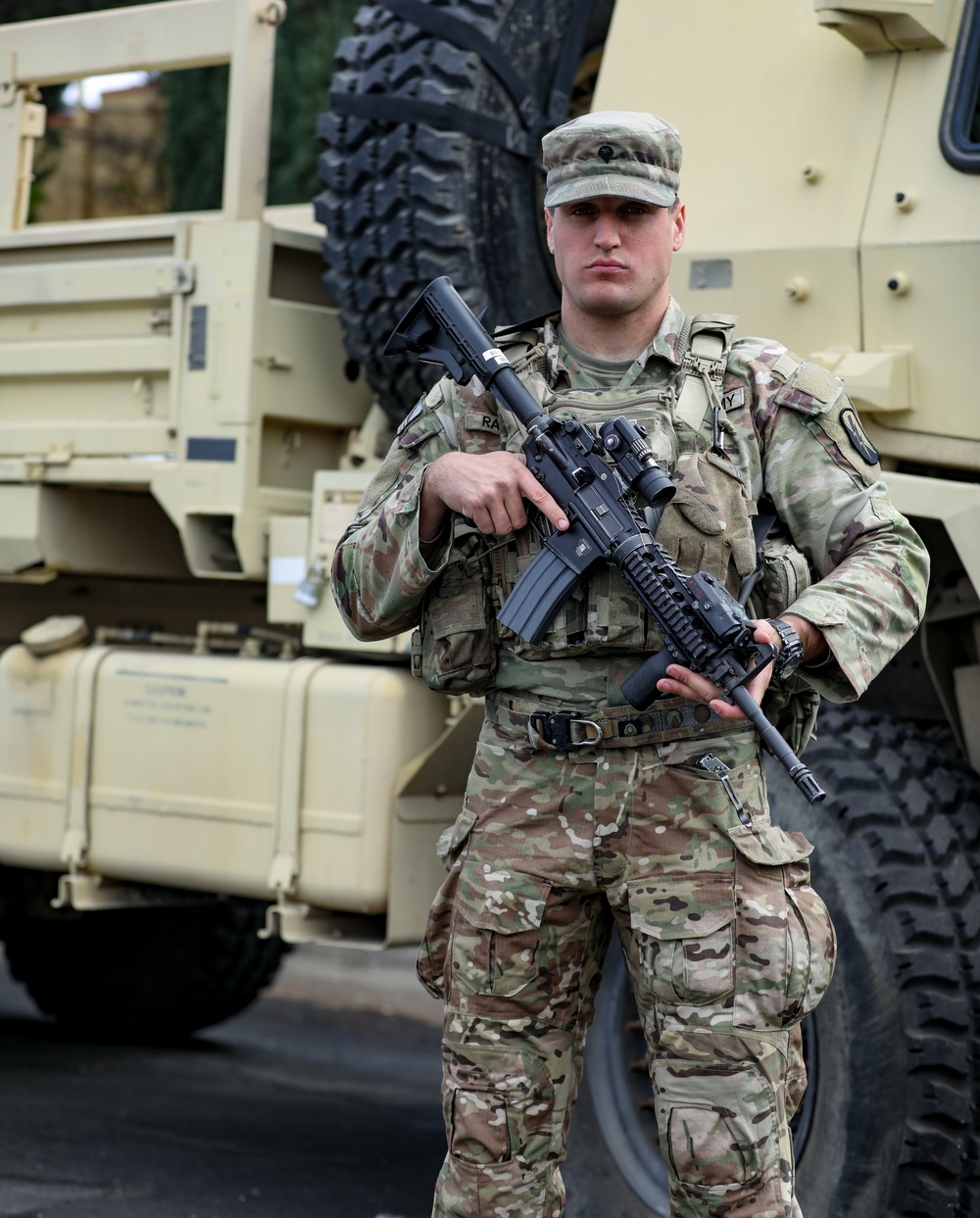 Cal Guard Soldiers manage traffic control points for LA County Wildfires in Altadena