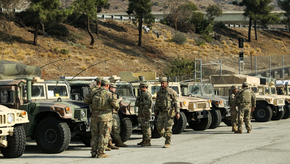 Cal Guard Soldiers managing Eaton Fire traffic control prepare for redeployment to home station