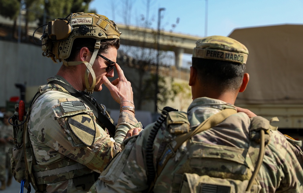 Cal Guard Soldiers managing Eaton Fire traffic control prepare for redeployment to home station