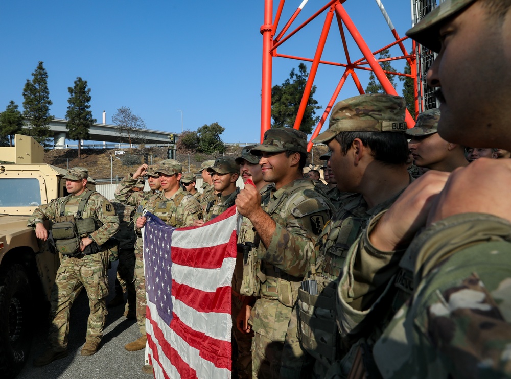 Cal Guard Soldiers managing Eaton Fire traffic control prepare for redeployment to home station