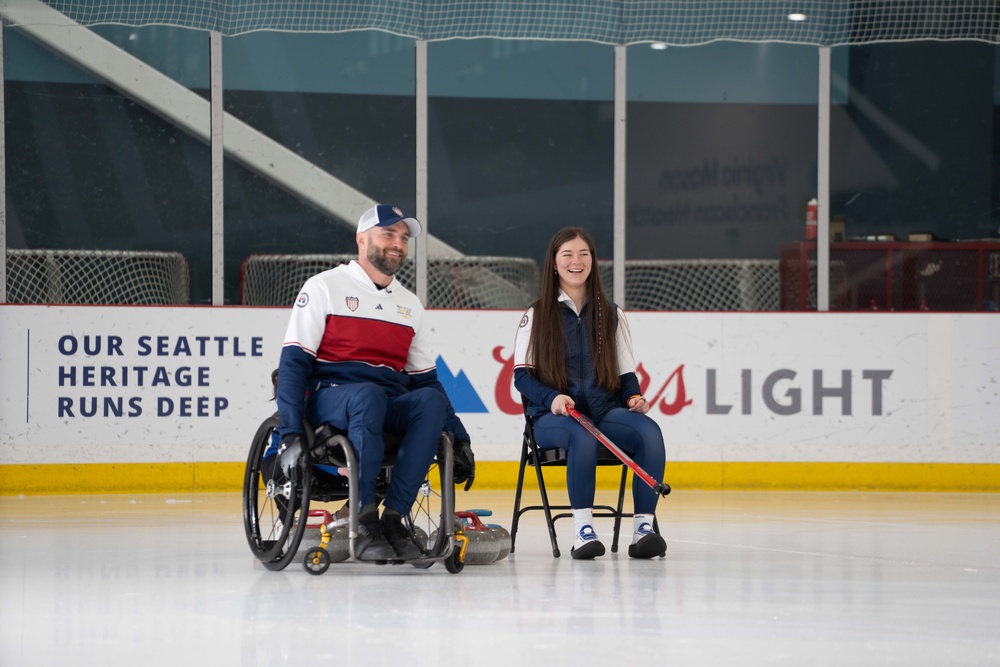 JBLM Training Camp | Wheelchair Curling | Air Force TSgt Justin Wolfe (ret.) | Army SGT Bianca Hayden