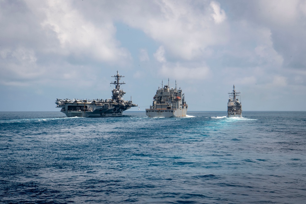 USS Sterett conducts routine operations as part of the Carl Vinson Carrier Strike Group