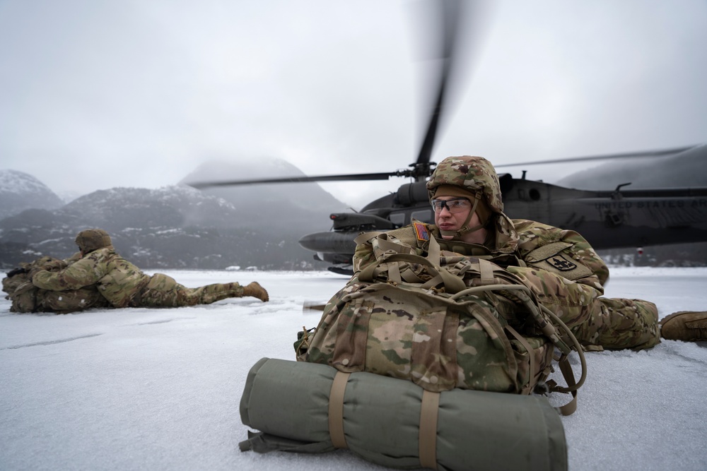 AKARNG infantry and aviators team up during winter FTX
