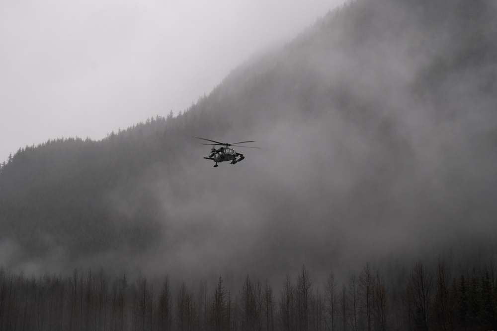 AKARNG infantry and aviators team up during winter FTX