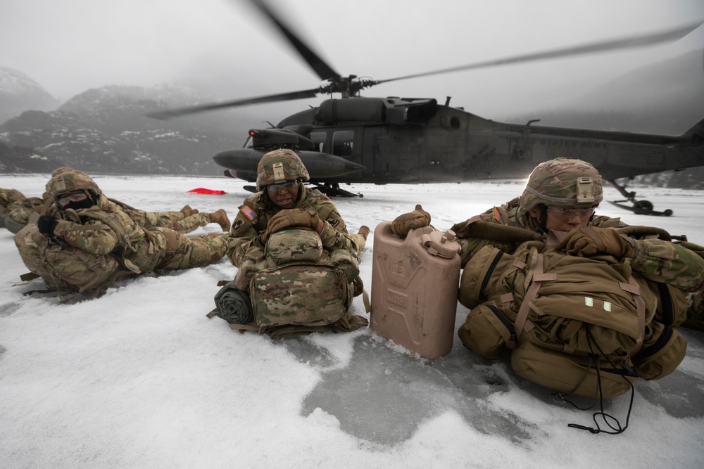 AKARNG infantry and aviators team up during winter FTX