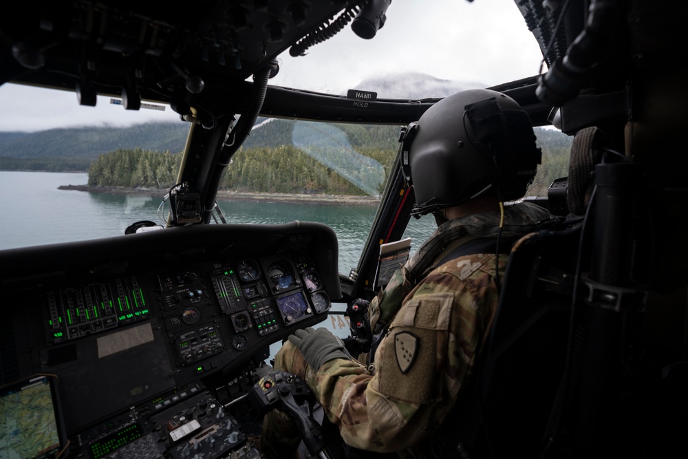 AKARNG Black Hawk aviators conduct flight operations out of Juneau