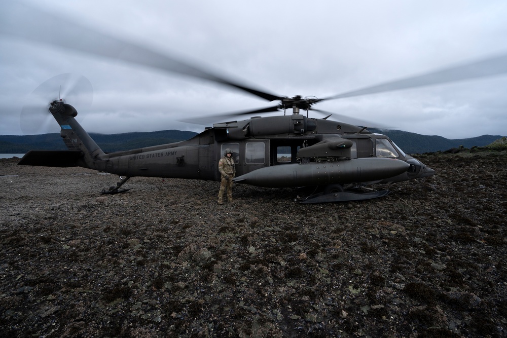 AKARNG Black Hawk aviators conduct flight operations out of Juneau