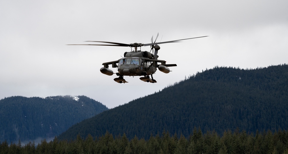 AKARNG Black Hawk aviators conduct flight operations out of Juneau