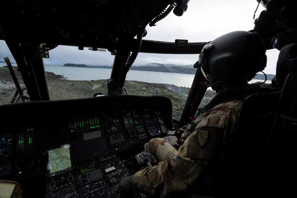 AKARNG Black Hawk aviators conduct flight operations out of Juneau