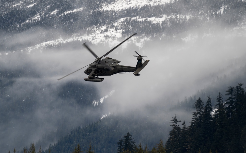 AKARNG Black Hawk aviators conduct flight operations out of Juneau