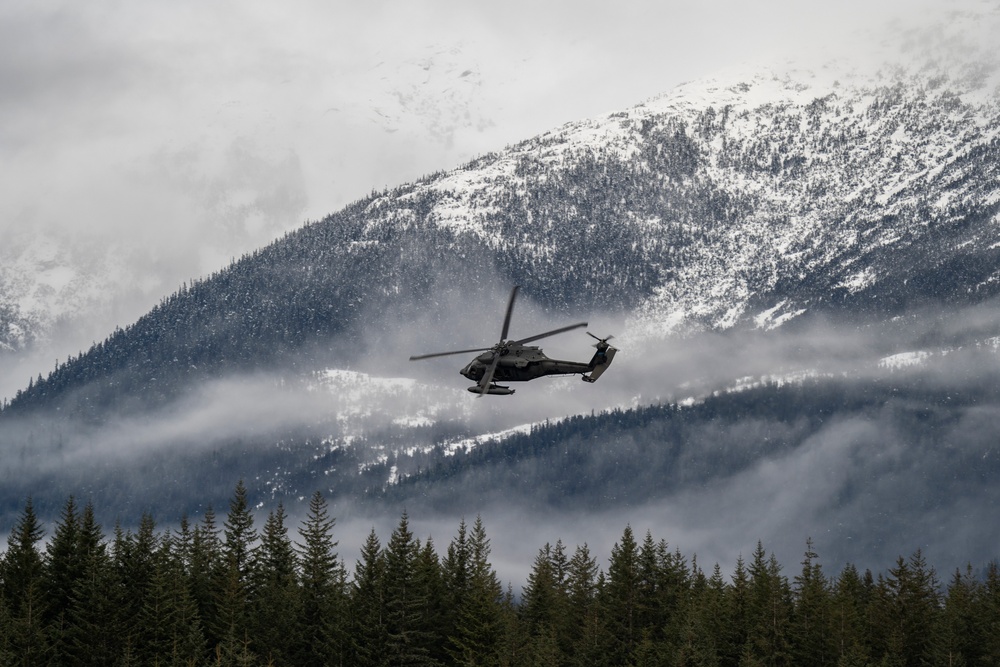 AKARNG Black Hawk aviators conduct flight operations out of Juneau