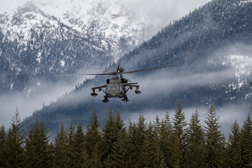 AKARNG Black Hawk aviators conduct flight operations out of Juneau